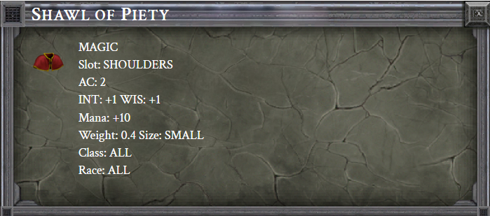 SHAWL OF PIETY item card